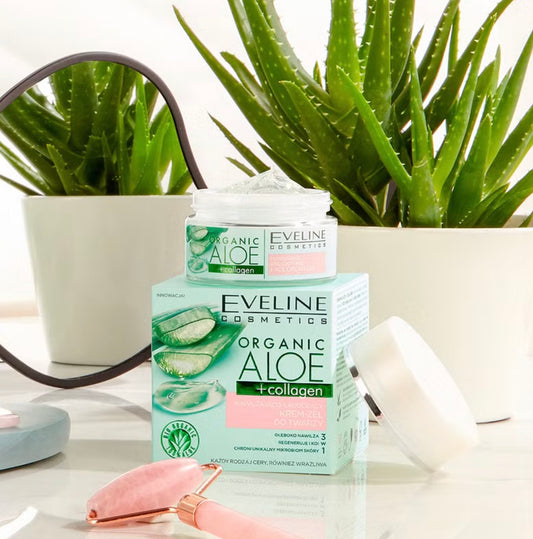 Eveline Cosmetics Organic Aloe + Collagen moisturizing and soothing face cream gel