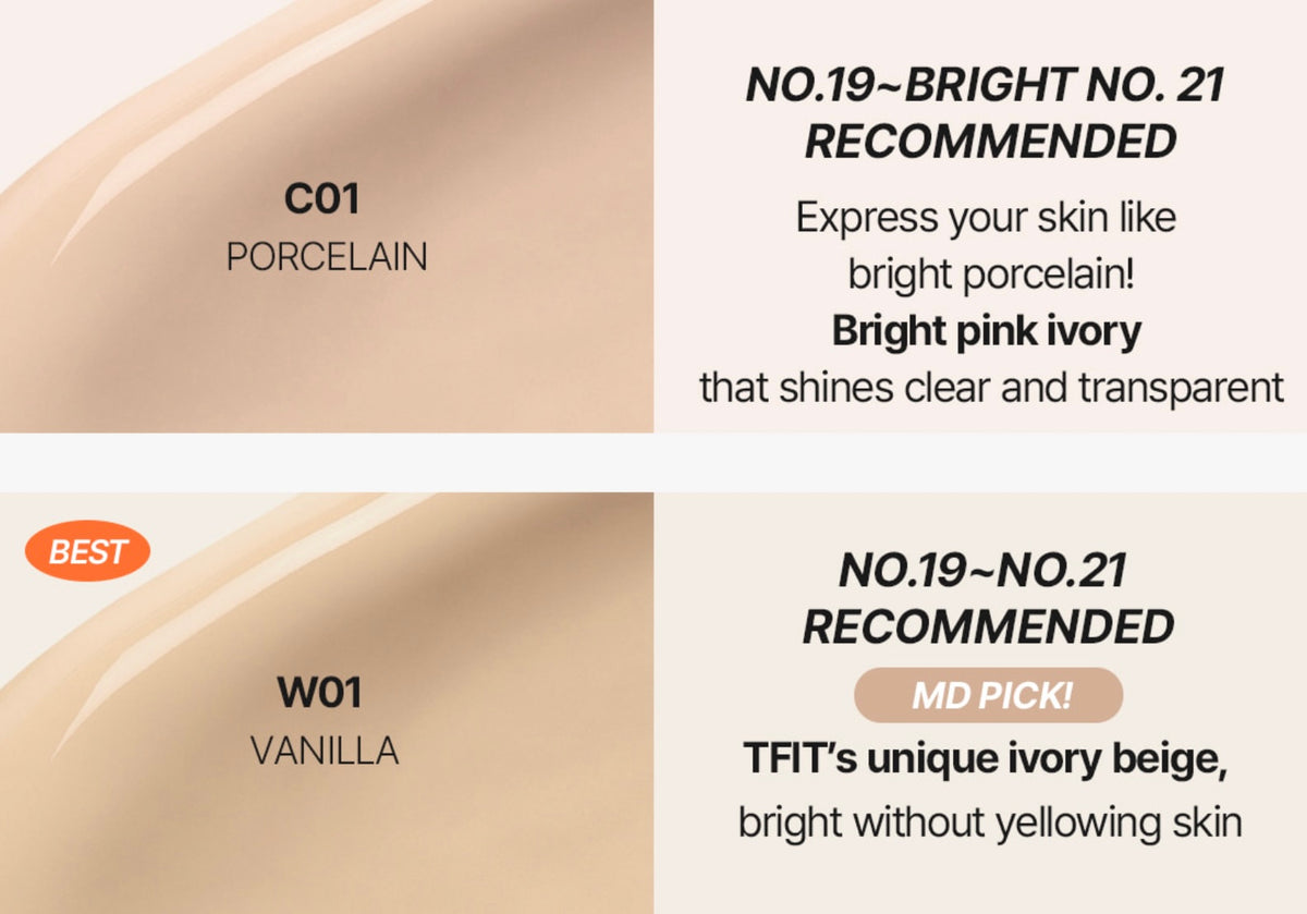 Tfit Layering Fit Glow Cushion Ex SPF 50+ PA++++ Glow Finish Lightweight