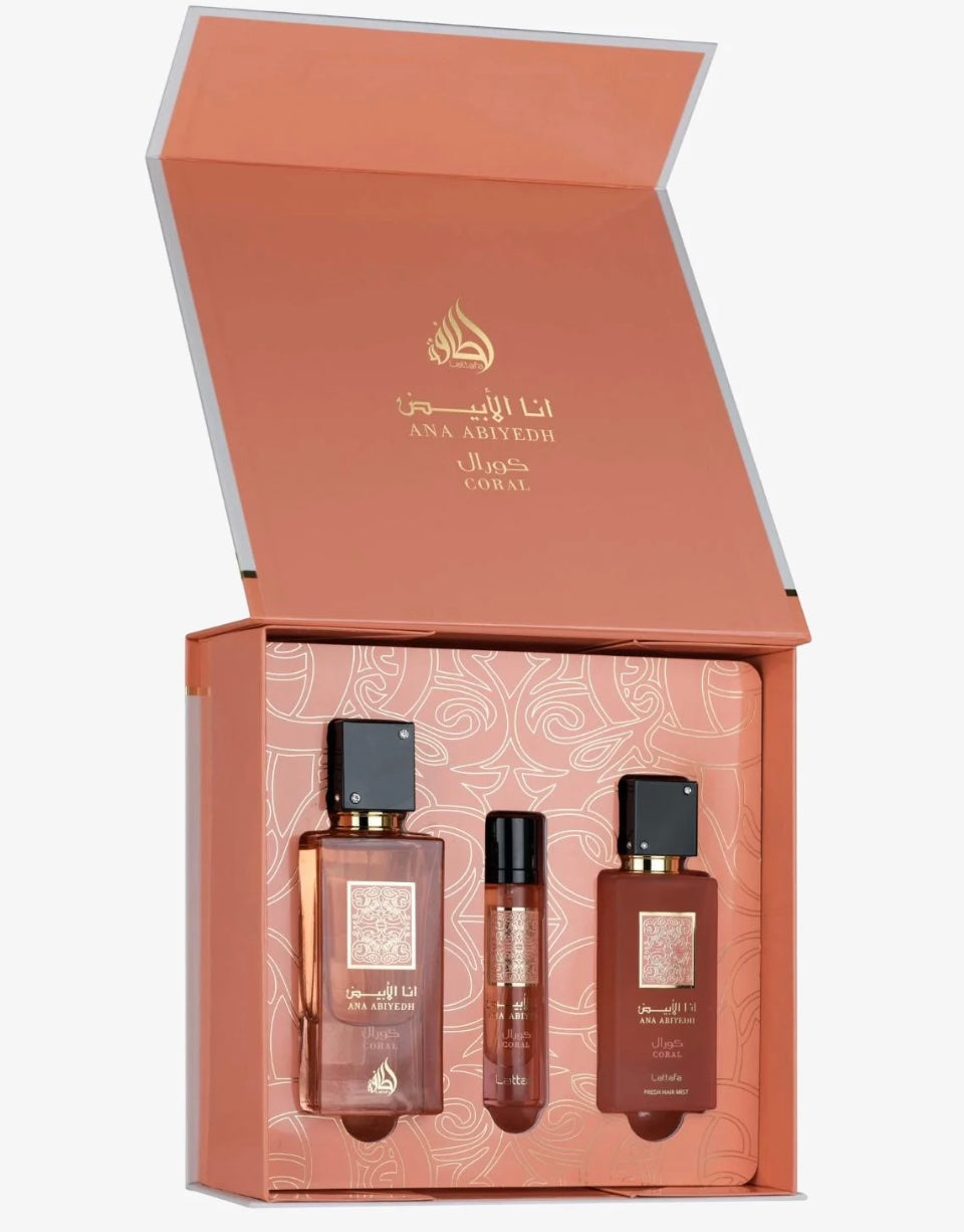 Lattafa Ana Abiyedh Coral Gift Set