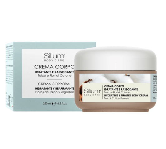 Silium crema corpo idratante e rassodante - talco & cotone