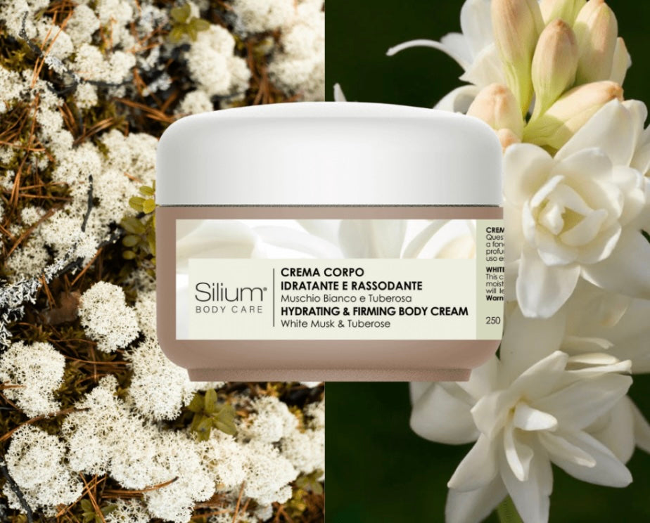 Silium crema corpo idratante e rassodante - muschio bianco & tuberosa