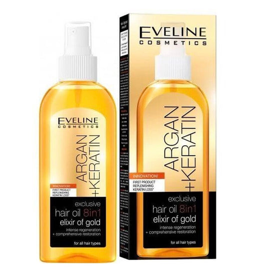 Eveline Cosmetics argan+keratin hair oil 8 in 1 150ml