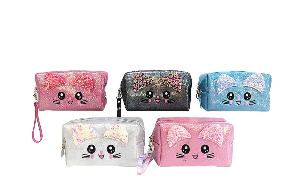 Bolsita de maquillaje de gato