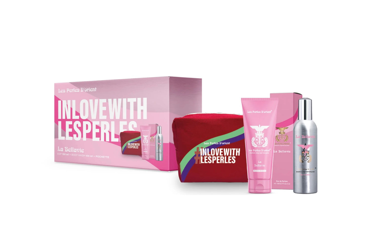 Les Perles D'orient La Bellavie edp 150ml + Body Wash + Pochette