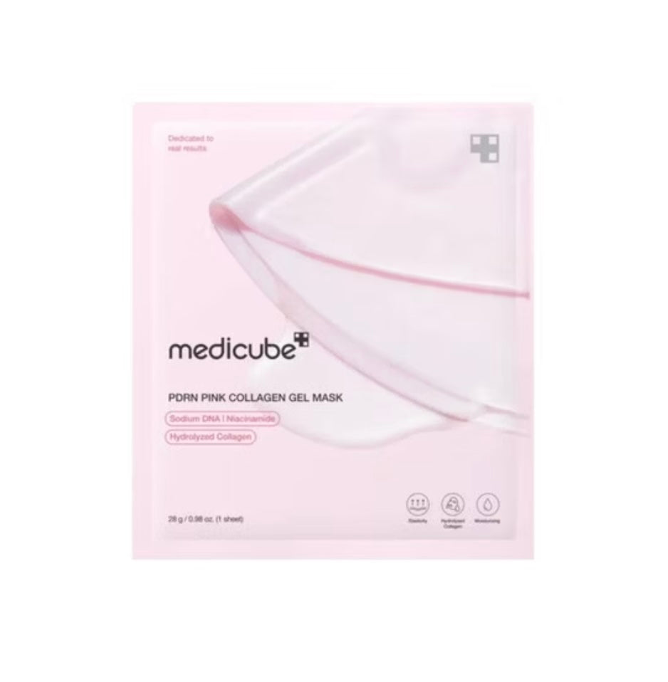 Set 4 Sheet Mask Medicube Pdrn Pink Collagen Gel Mask 28gr