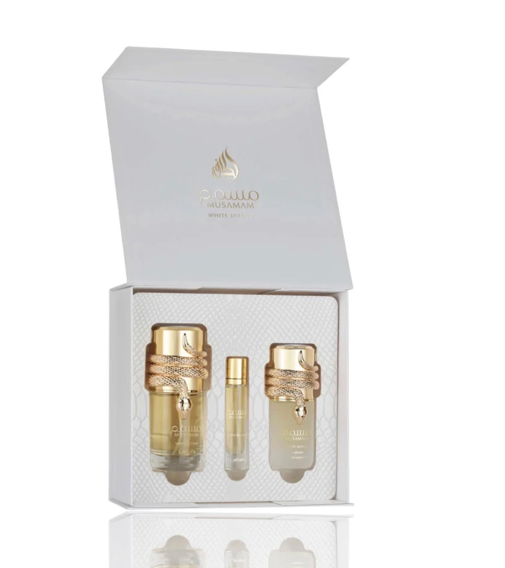Set Lattafa Musamam White Intense 3 pezzi
