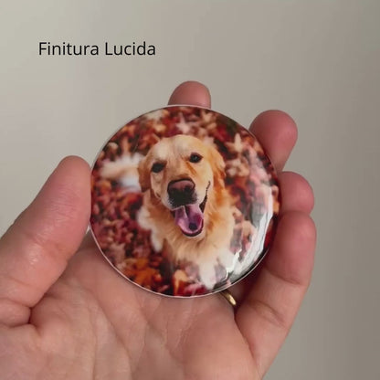 Spilla Personalizzata con Foto - Grande (ø 75mm)