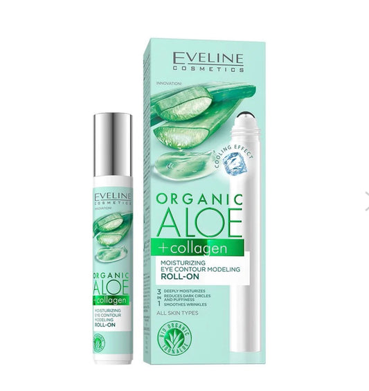 Eveline Cosmetics Aloe+Collagen Moisturizing & lifting eye contour gel in roll-on