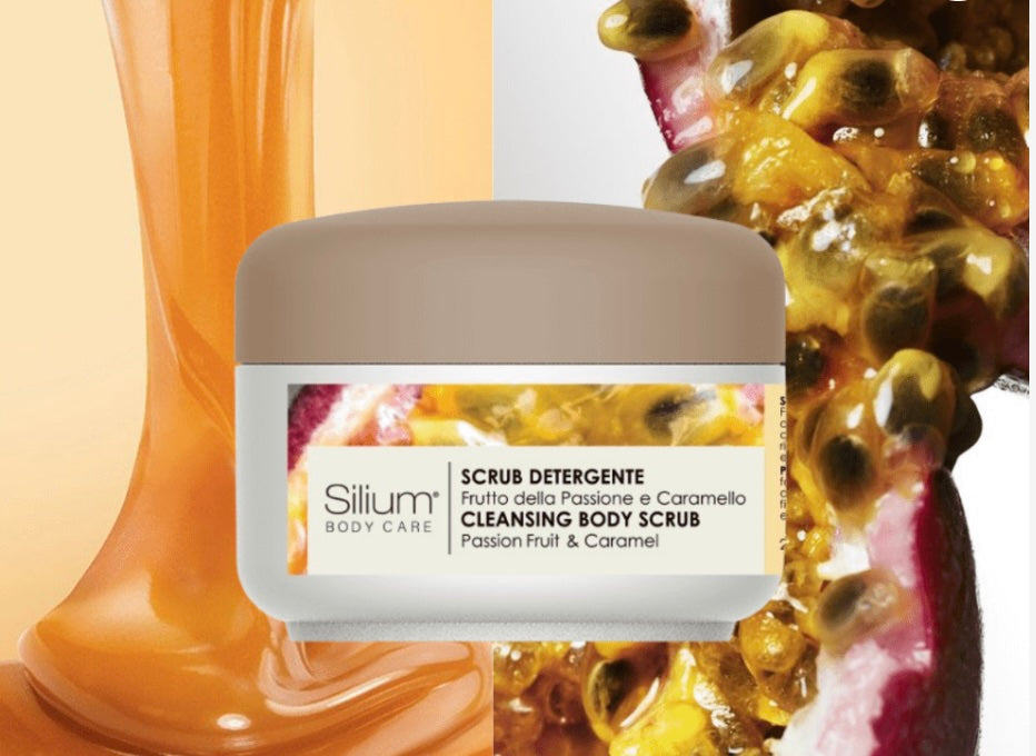 Silium scrub corpo detergente - frutto della passione & caramello