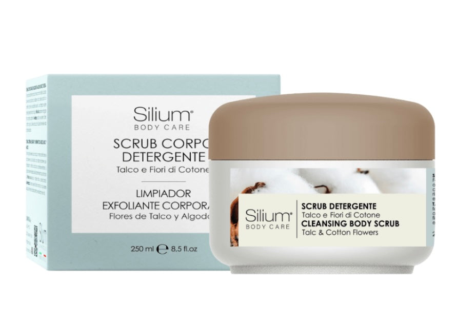 Silium scrub corpo detergente - talco & fiore di cotone