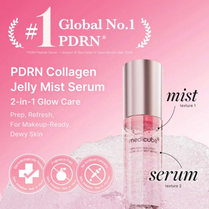 Medicube PDRN Pink Collagen Glow Jelly Mist Serum 60ml