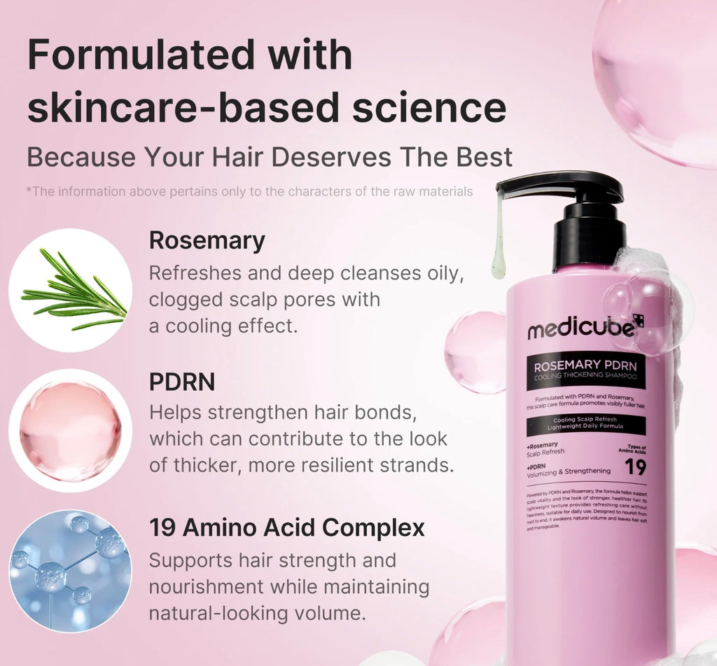 Medicube Rosemary PDRN Cooling Thickening Shampoo 400ml
