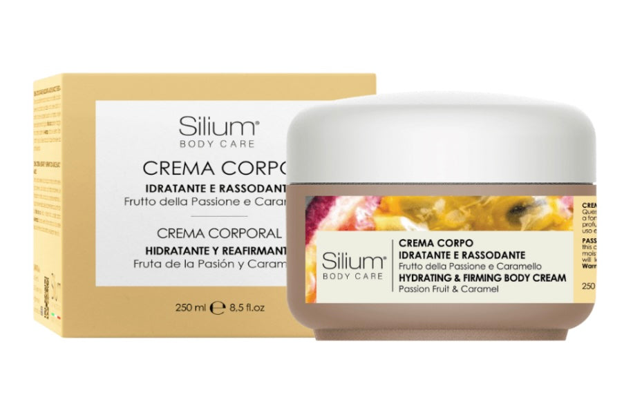 Silium crema corpo idratante e rassodante - frutto della passione & caramello