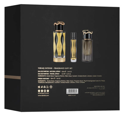 Set Lattafa Teriaq Intense 3 pezzi