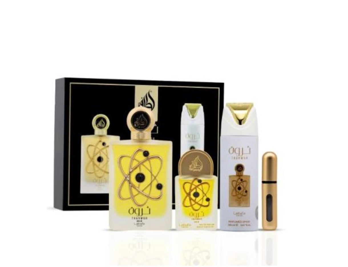Lattafa Pride Tharwah Gold edp 100ml + edp 20ml + deo spray 200ml