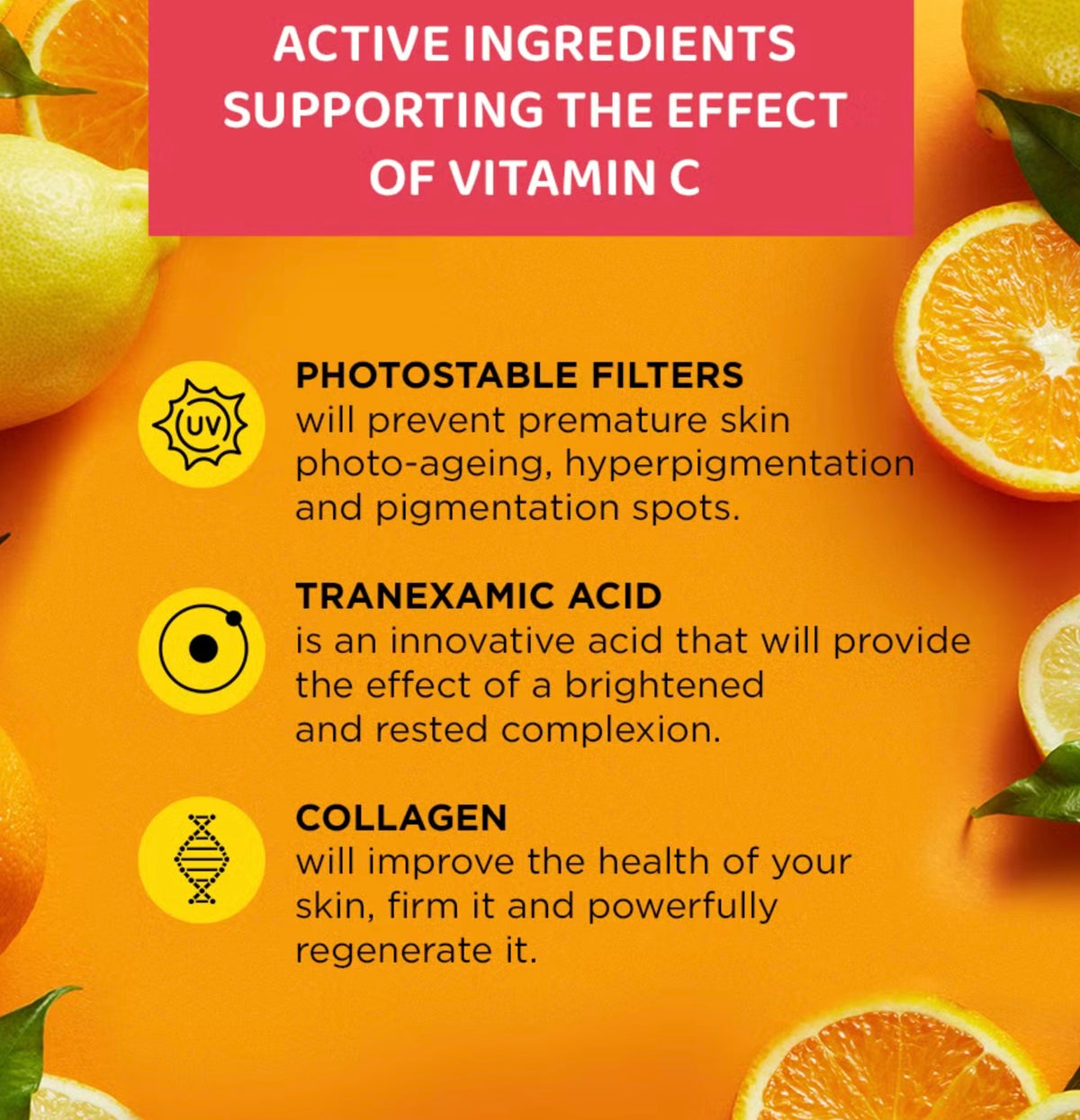 Eveline Cosmetics Vitamin C3X action SPF 50 crema viso 30ml