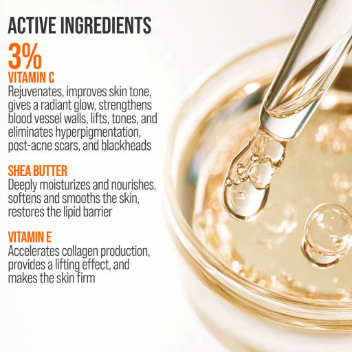7Days Crema viso massaggiante 3D, luminosità e lifting, Vitamina C 80ml