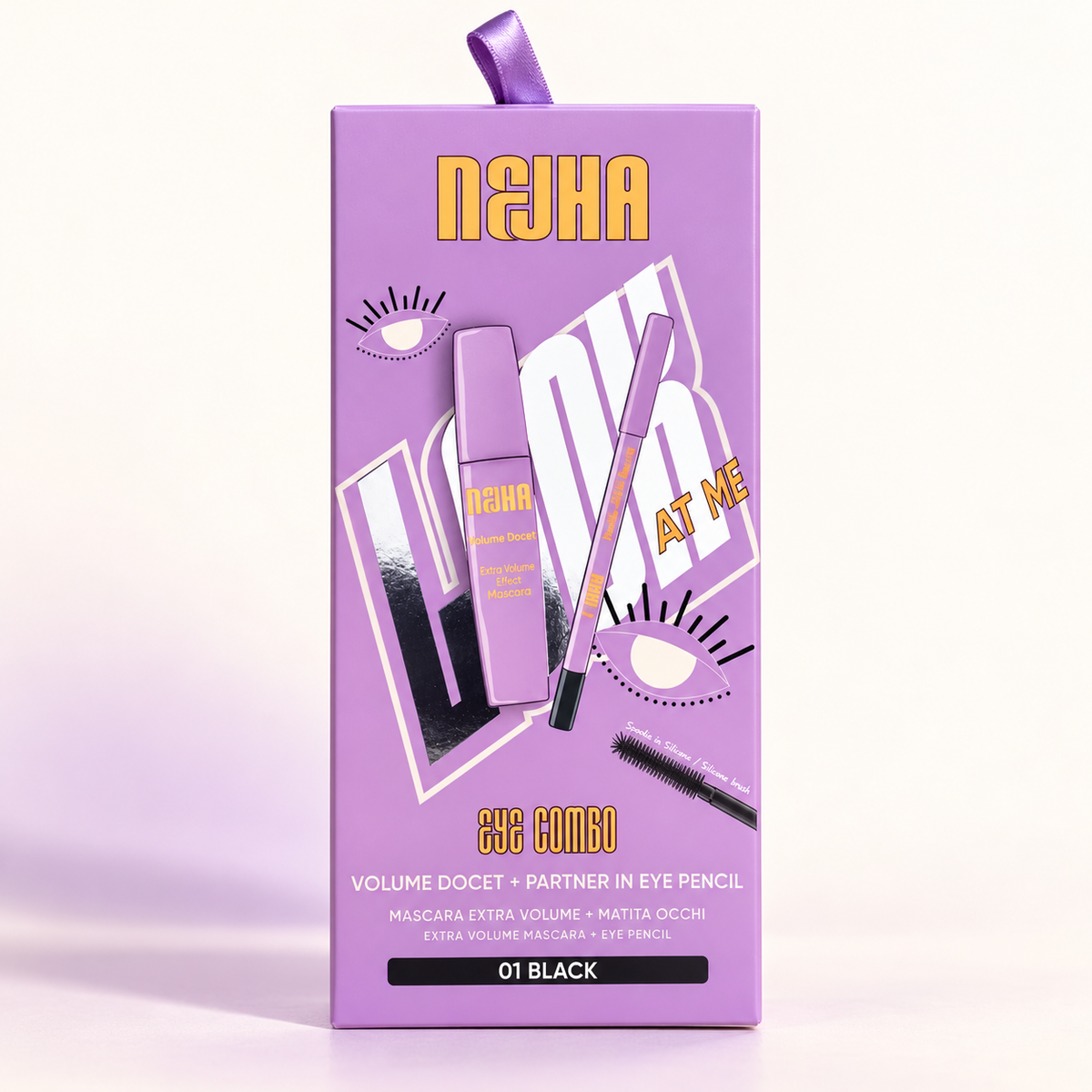 Nejha Eye Combo Mascara + Matita Waterproof 01 Black