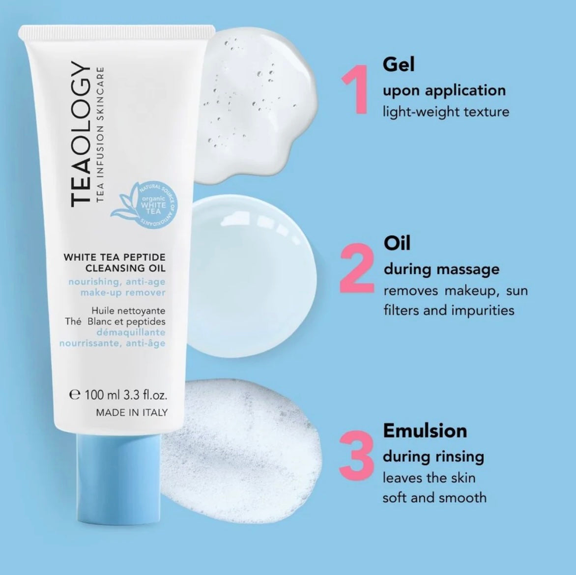 Teaology White Tea Peptide Cleansing Oil 100ml